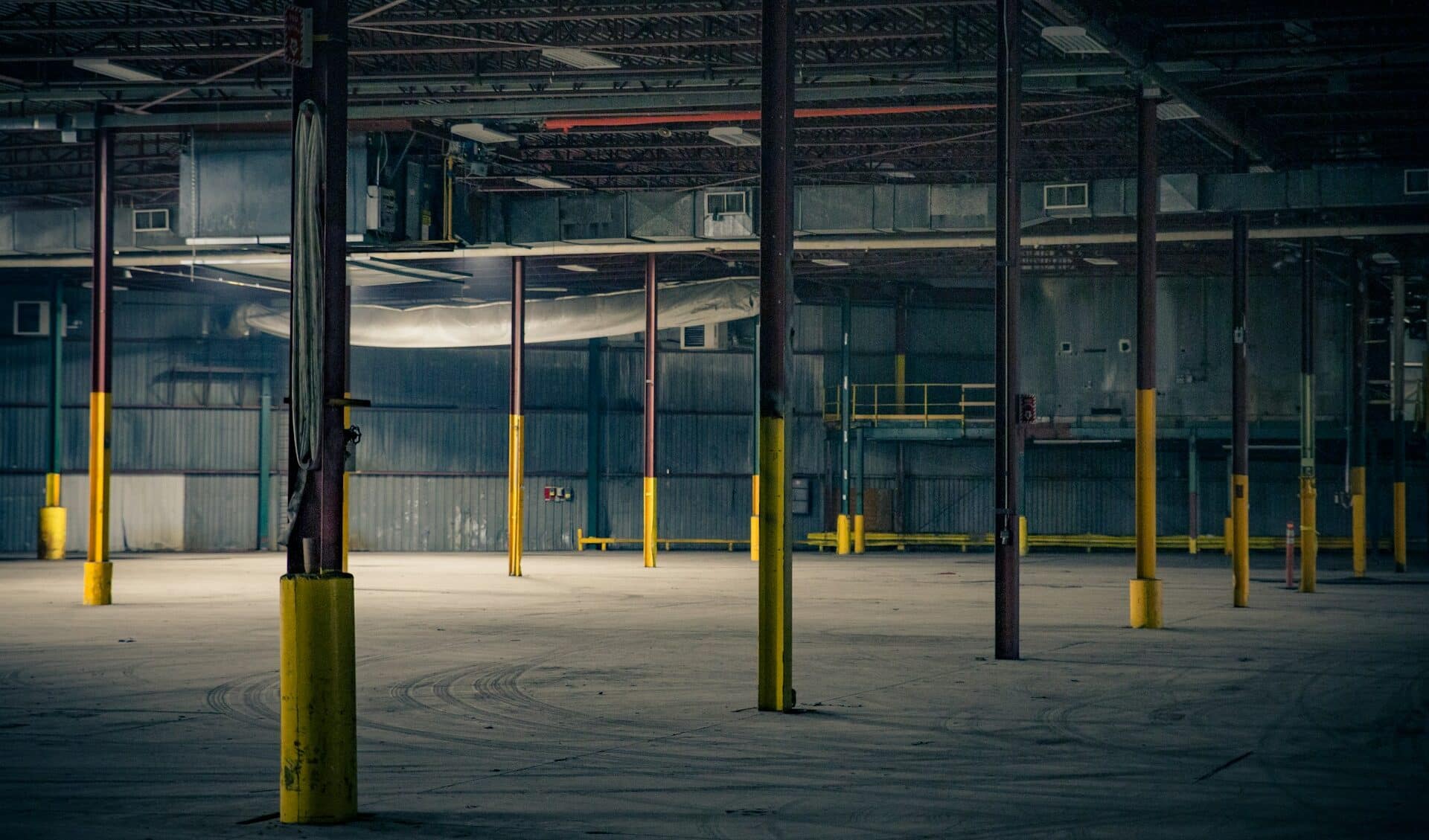 An empty warehouse, representing dissolving a corporation in B.C.