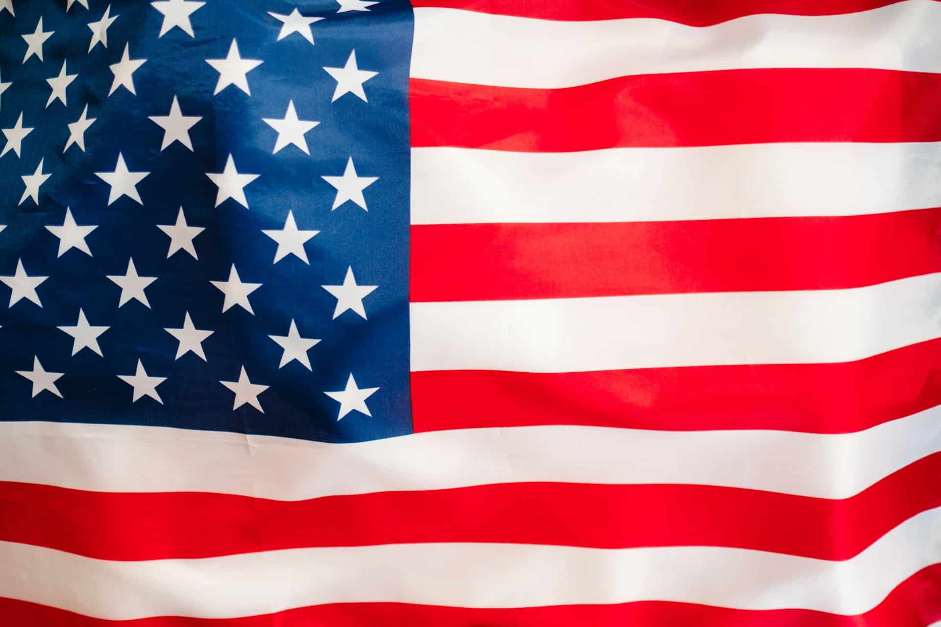Close-up view of an American flag, representing US border issues